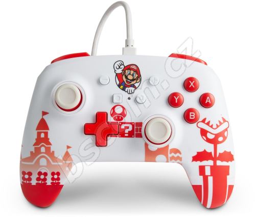 PowerA Enhanced Wired Controller for Nintendo Switch - Mario Red/White