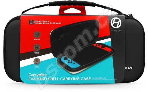 Hyperkin CarryMate EVA Nintendo Switch/Switch OLED/Switch Lite Hard Shell Case (Solid Black)