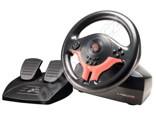 SUPERDRIVE Sada volantu a pedálů SV250 SP Edition/ Switch 1+2/ Červený