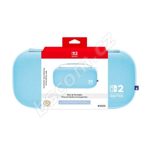 Hori Slim Tough Pouch - Light Blue - Nintendo Switch 2 4961818041509