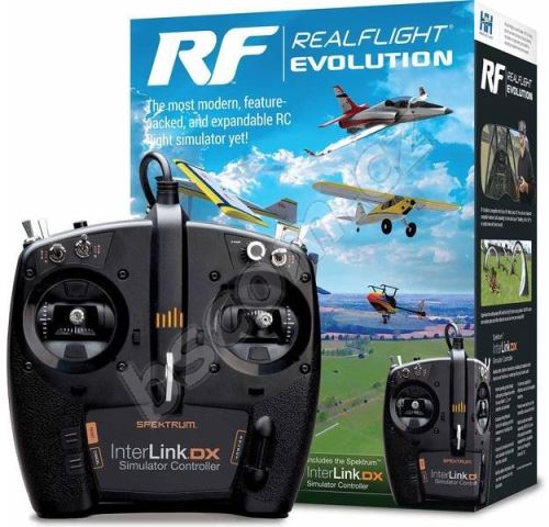 RealFlight Evolution RC letecký simulátor, ovladač InterLink DX