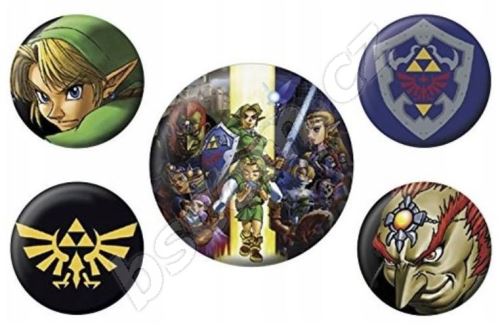 Nintendo The Legend Of Zelda - placky set 5 ks