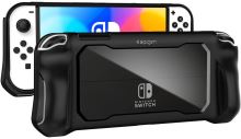Obal na Nintendo Switch Spigen Rugged Armor Black Nintendo Switch OLED (1)
