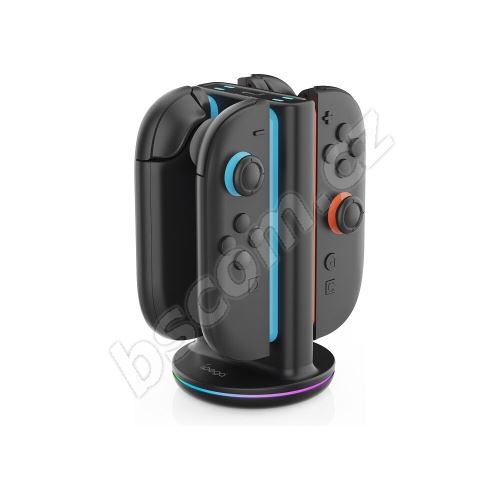 iPega SW2051 Nabíjecí Stanice s RGB pro JoyCon Ovladače Nintendo Switch 2 Black 6974363712464