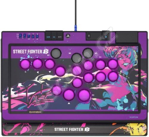QANBA Sapphire Street Fighter Juri – arkádový ovladač bez páčky - PS5/PC