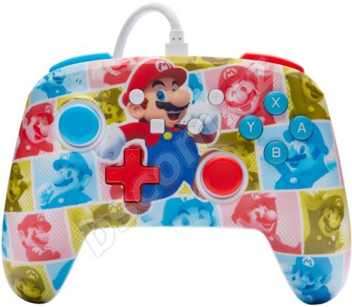 Gamepad PowerA Enhanced Wired Controller for Nintendo Switch - Super Mario - Mario Hero Reel