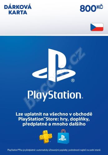 Dobíjecí karta PlayStation Store - Kredit 800 Kč - CZ Digital