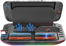 iPega SW2210 Multifunkční Nabíjecí RGB Stojan pro Nintendo Switch 2 Black 6974363712730 (2)