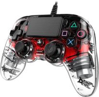 Gamepad Nacon Wired Compact Controller PS4 - průhledný červený (2)