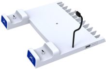 Stojan na herní konzoli iPega P5S009 Multifunkční Nabíjecí Stojan pro PS5 Slim White (2)
