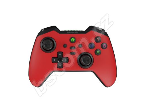 Bezdrátový gamepad Genesis MANGAN 400 pro PC/Switch/Mobil, červený