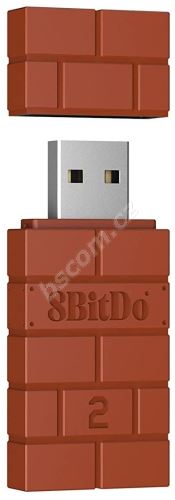 Bluetooth adaptér 8BitDo USB Wireless Adapter 2 - Brown - Nintendo Switch / PC