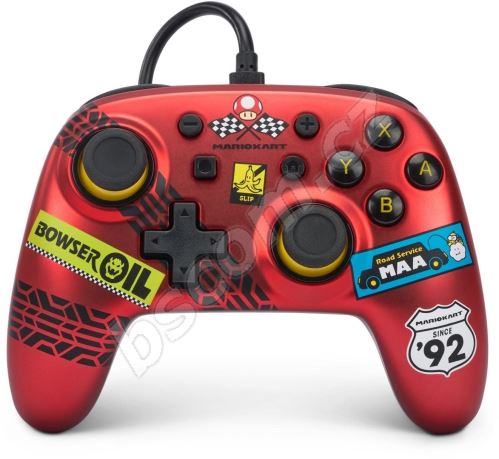 Gamepad PowerA Wired Nano Controller for Nintendo Switch– Mario Kart: Racer Red - Nintendo Switch