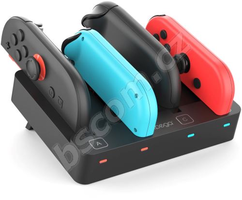 iPega SW2081 Nabíjecí Stanice pro JoyCon Ovladače Nintendo Switch 2 Black 6974363712426