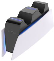 Stojan na herní ovladač FIXED Charging Station pro dva bezdrátové ovladače DualSense PlayStation 5 černo-bílá (1)