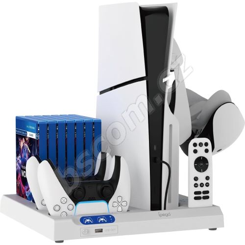 Stojan na herní konzoli iPega P5S028 All-in-One Nabíjecí Stojan s Chlazením pro PS5/PS5 Slim Black