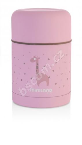 Dětská termoska MINILAND Termoska Silky na jídlo 600 ml - pink