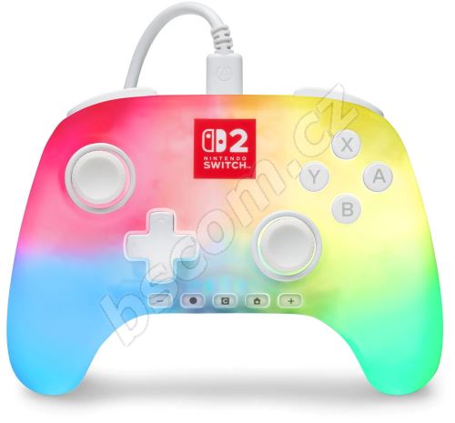 PowerA Advantage Wired Controller for Nintendo Switch 2 with Lumectra - White