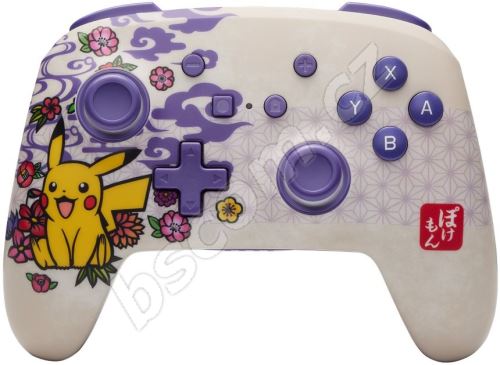 Gamepad PowerA Enhanced Wireless Controller for Nintendo Switch - Pokémon Pikachu Blossom